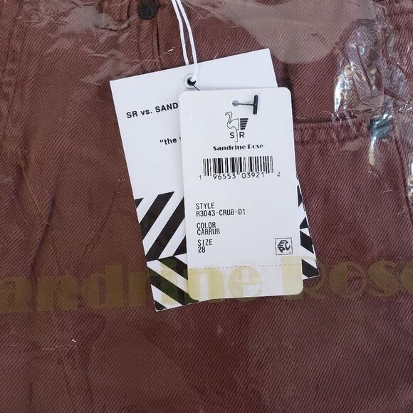 Sandrine Rose by Free People Patchwork Pants in Carrub Brown Women's Size 28 - Picture 5 of 6